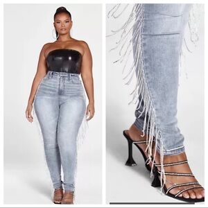 NOT FOR SALE - SORRY FTF - Fashion To Figure Rhinestone Jeans